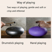 15-Tone Ethereal Drum 14-Inch Steel Tongue Drum Hollow Drum Sanskrit Drummer Disc(Blue)