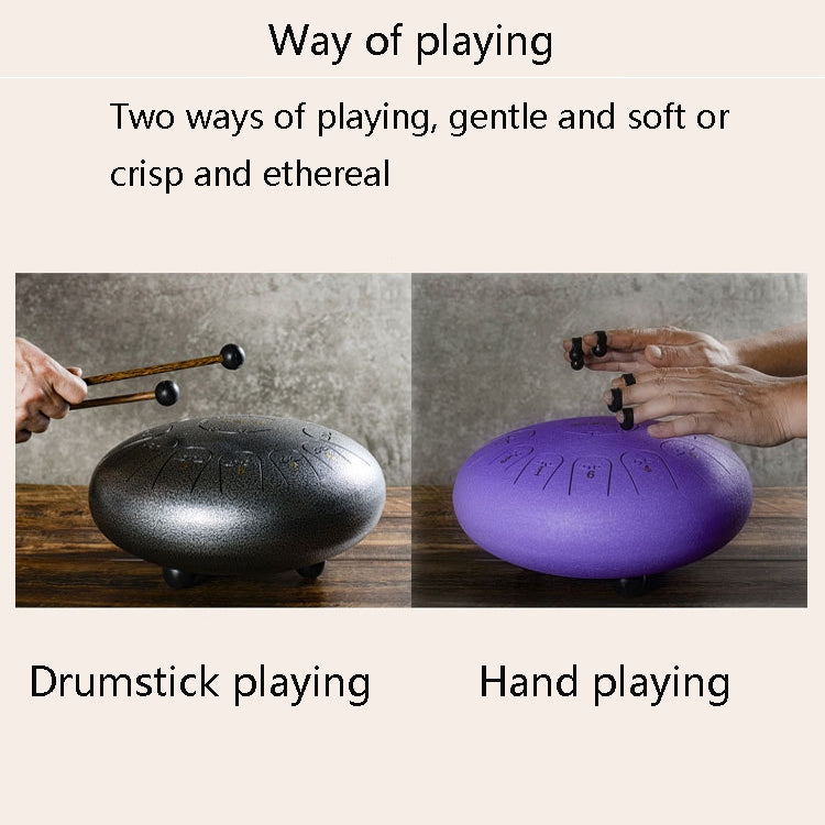 15-Tone Ethereal Drum 14-Inch Steel Tongue Drum Hollow Drum Sanskrit Drummer Disc(Purple) - Percussion Instruments by PMC TechLife | Online Shopping South Africa | PMC TechLife