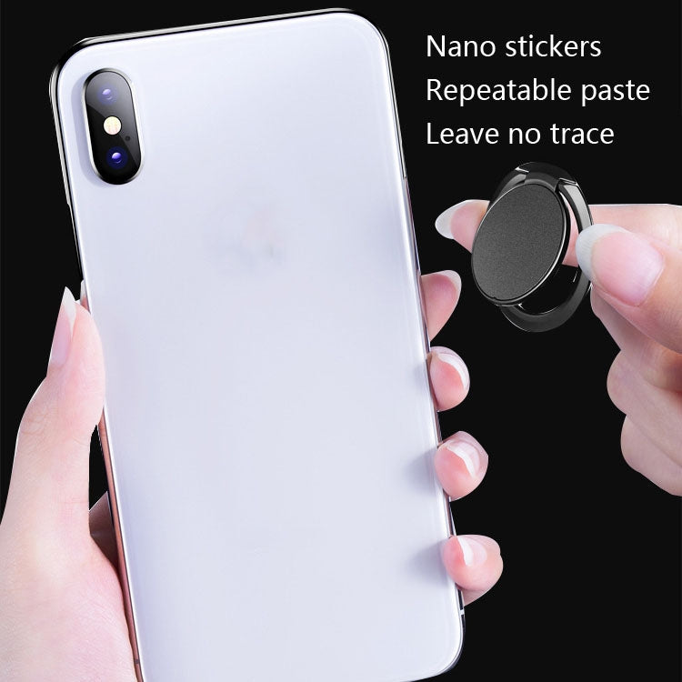 10 PCS Mobile Phone Ring Holder Creative Metal Ring Buckle Holder(Black) - Ring Holder by PMC TechLife | Online Shopping South Africa | PMC TechLife