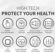 Wrist Type Electronic Blood Pressure Monitor Home Automatic Wrist Type Blood Pressure Measurement, Style: Live Voice Broadcast(White English)