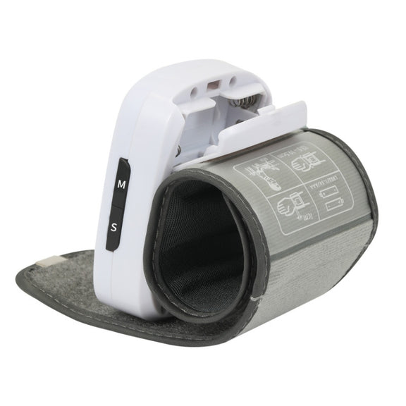 Wrist Type Electronic Blood Pressure Monitor Home Automatic Wrist Type Blood Pressure Measurement, Style: No Voice Announcement(White English)