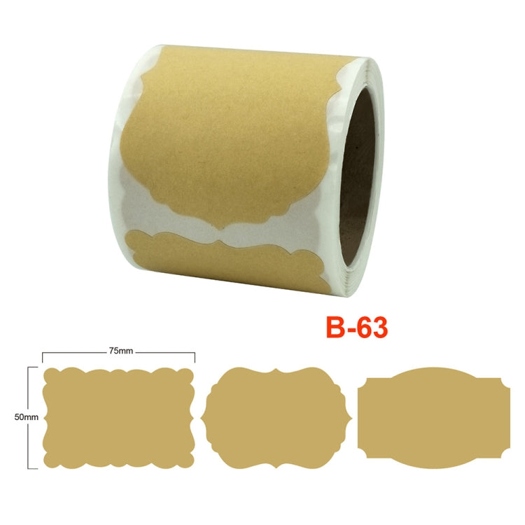 3 PCS Natural Kraft Paper Christmas Label Gift Decoration Stickers, Size: 75 x 50mm(B-63) - Printer Paper & Stickers by PMC TechLife | Online Shopping South Africa | PMC TechLife