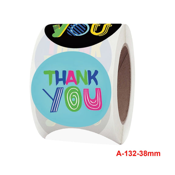 3 PCS Thank You Sticker 8 Kinds Of Pictures Wedding Party Decoration Supplies Label 38 mm/1.5 inch(A-132-38mm)