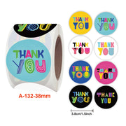 3 PCS Thank You Sticker 8 Kinds Of Pictures Wedding Party Decoration Supplies Label 38 mm/1.5 inch(A-132-38mm)