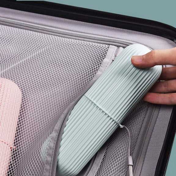 1pc Simple Travel Washing Cup Portable Toothbrush Storage Box Multifunctional Brushing Cup(Gray)