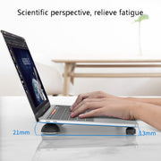 Suohuang SH-1029 Aluminum Portable Bracket Foot Pad for MacBook, Laptop(Black)