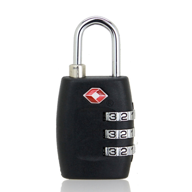 Customs Luggage Lock Overseas Travel Luggage Zipper Lock Plastic TSA Code Lock(Black) - Padlocks by PMC Jewellery | Online Shopping South Africa | PMC Jewellery | Buy Now Pay Later Mobicred