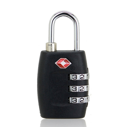 Customs Luggage Lock Overseas Travel Luggage Zipper Lock Plastic TSA Code Lock(Black) - Padlocks by PMC Jewellery | Online Shopping South Africa | PMC Jewellery | Buy Now Pay Later Mobicred