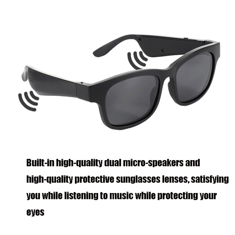 A12 Smart Bluetooth Audio Sunglasses Bluetooth Glasses(Black) - Bluetooth Earphone by PMC TechLife | Online Shopping South Africa | PMC TechLife