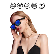 A12 Smart Bluetooth Audio Sunglasses Bluetooth Glasses(Blue)
