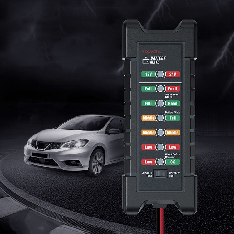 YAWOA BM410 Storage Battery Tester 12V/24V Load Test LED Smart Car Battery Tester Clip - Electronic Test by PMC TechLife | Online Shopping South Africa | PMC TechLife | Buy Now Pay Later Mobicred