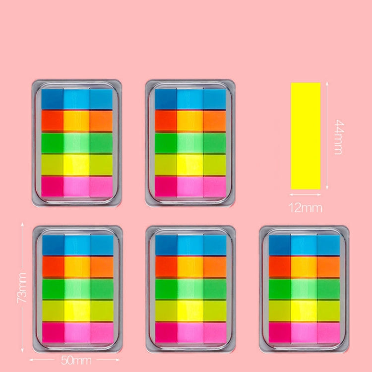 5pcs Fluorescent Transparent Small Sticker Note Indicator Label Index Sticker, Specification: 7660 (One Box) - Memo Paper by PMC TechLife | Online Shopping South Africa | PMC TechLife