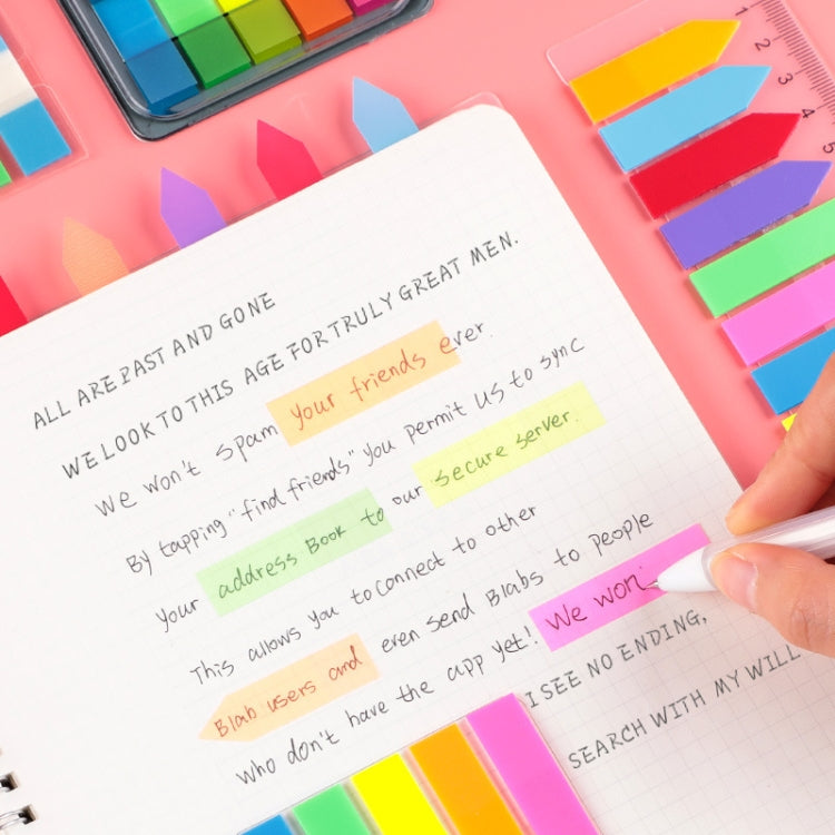 5pcs Fluorescent Transparent Small Sticker Note Indicator Label Index Sticker, Specification: 7660 (One Box) - Memo Paper by PMC TechLife | Online Shopping South Africa | PMC TechLife