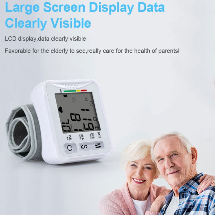 KWL-W01 Home Automatic Smart Wrist Electronic Sphygmomanometer, Style: English With Voice(White)