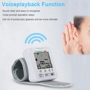 KWL-W01 Home Automatic Smart Wrist Electronic Sphygmomanometer, Style: English Without Voice(White)