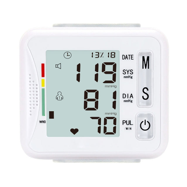 KWL-W01 Home Automatic Smart Wrist Electronic Sphygmomanometer, Style: English Without Voice(White)