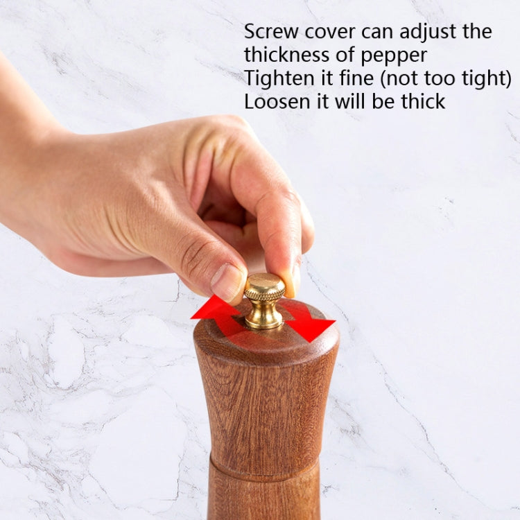 Wood Pepper Grinder Kitchen Household Manual Solid Pepper Powder Black Pepper Mill Grinder Bottle Seasoning Jar, Specification: 5 inch - Stirrer & Squeezer by PMC TechLife | Online Shopping South Africa | PMC TechLife