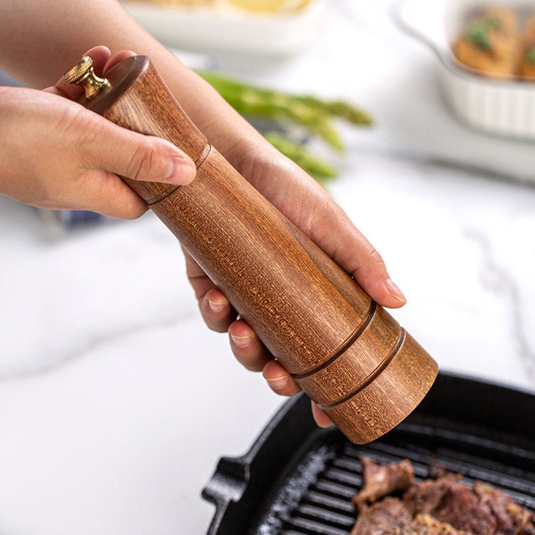 Wood Pepper Grinder Kitchen Household Manual Solid Pepper Powder Black Pepper Mill Grinder Bottle Seasoning Jar, Specification: 5 inch - Stirrer & Squeezer by PMC TechLife | Online Shopping South Africa | PMC TechLife
