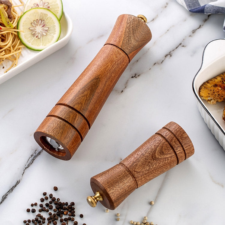 Wood Pepper Grinder Kitchen Household Manual Solid Pepper Powder Black Pepper Mill Grinder Bottle Seasoning Jar, Specification: 5 inch - Stirrer & Squeezer by PMC TechLife | Online Shopping South Africa | PMC TechLife