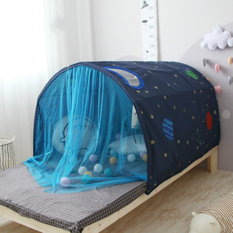 Children Home Bed Crawl Tunnel Game House Tent, Style:Blue with Mosquito Net - Tents & Accessories by PMC TechLife | Online Shopping South Africa | PMC TechLife