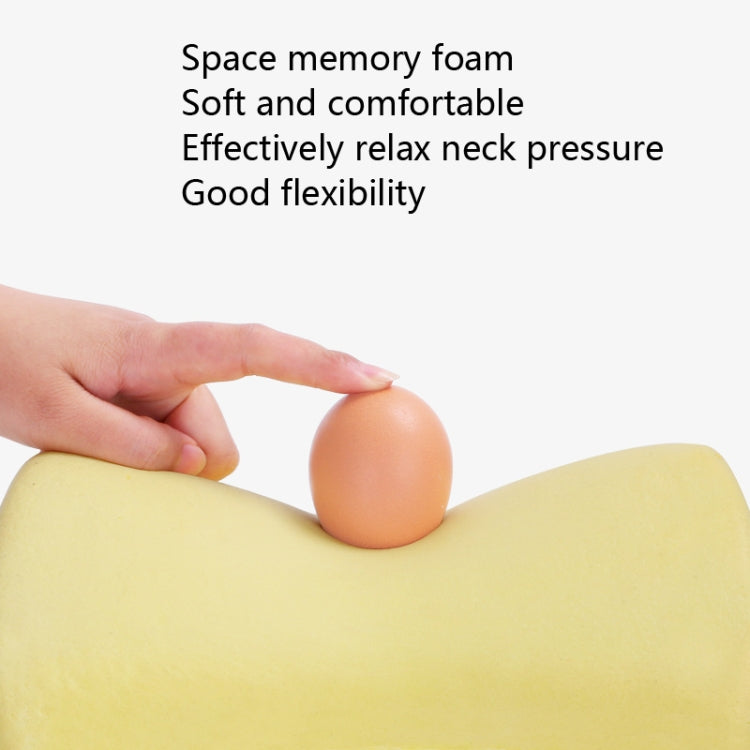 Car Headrest Pillow Neck Pillow Car Memory Foam Cervical Pillow Interior Supplies(Black Brown Edge) - Seat Accessories by PMC TechLife | Online Shopping South Africa | PMC TechLife
