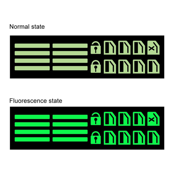 Car Window Sticker Lifter Modified Sticker Car Luminous Switch Car Window Button Car Sticker(Luminous Blue)