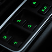 Car Window Sticker Lifter Modified Sticker Car Luminous Switch Car Window Button Car Sticker(Luminous Blue)