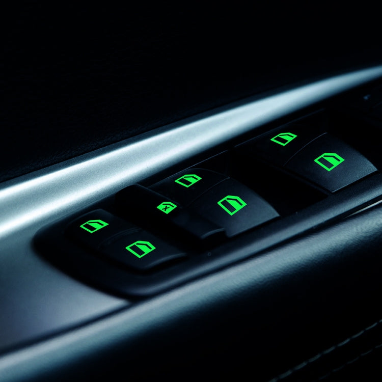 Car Window Sticker Lifter Modified Sticker Car Luminous Switch Car Window Button Car Sticker(Luminous Blue)