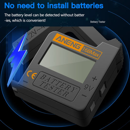 2 PCS ANENG 168MAX Portable Battery Tester High-Precision Battery Power Tester Battery Capacity Tester - Battery & Resistance Tester by ANENG | Online Shopping South Africa | PMC Jewellery | Buy Now Pay Later Mobicred