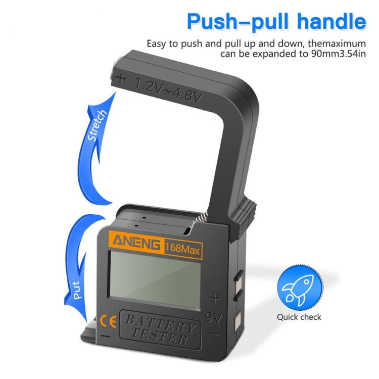 2 PCS ANENG 168MAX Portable Battery Tester High-Precision Battery Power Tester Battery Capacity Tester - Battery & Resistance Tester by ANENG | Online Shopping South Africa | PMC Jewellery | Buy Now Pay Later Mobicred