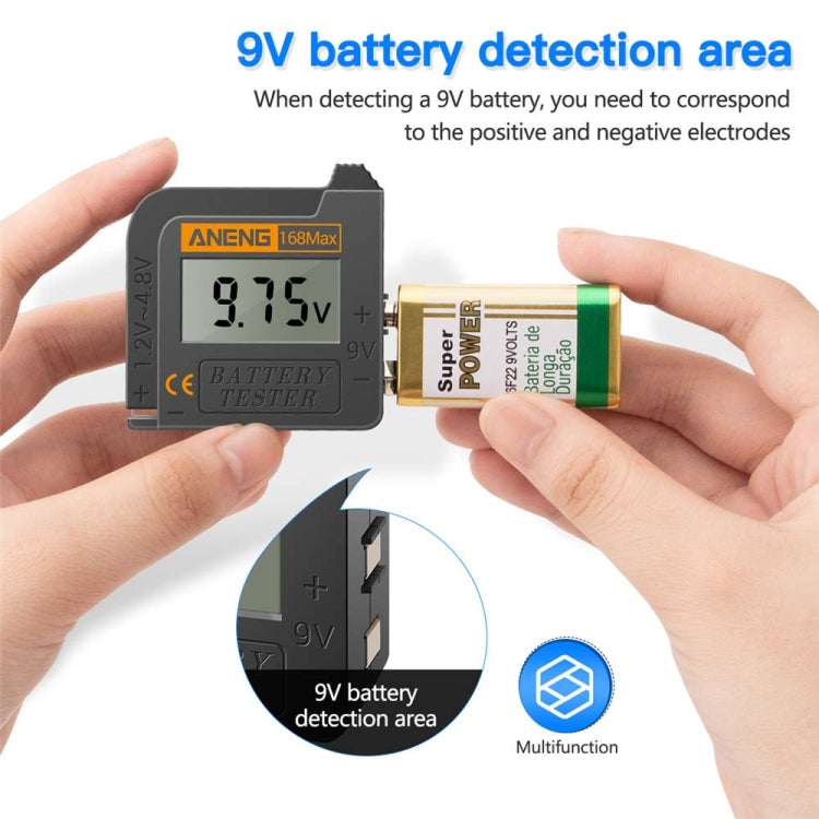 2 PCS ANENG 168MAX Portable Battery Tester High-Precision Battery Power Tester Battery Capacity Tester - Battery & Resistance Tester by ANENG | Online Shopping South Africa | PMC Jewellery | Buy Now Pay Later Mobicred