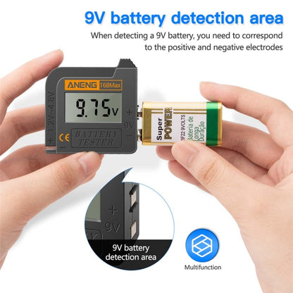 2 PCS ANENG 168MAX Portable Battery Tester High-Precision Battery Power Tester Battery Capacity Tester - Battery & Resistance Tester by ANENG | Online Shopping South Africa | PMC Jewellery | Buy Now Pay Later Mobicred