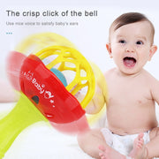 Baby Rattles Toy Intelligence Grasping Gums Plastic Hand Bell Rattle Funny Educational Toy���Color Random Delivery