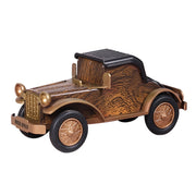 A9 Retro Wood Grain Classic Car Shape Wireless Bluetooth Speaker Subwoofer Radio Portable Mobile Phone Stand Mini Speaker(Rose Pear)
