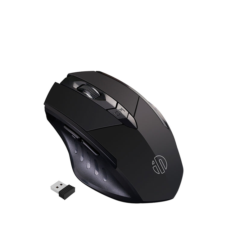 Inphic PM6 6 Keys 1000/1200/1600 DPI Home Gaming Wireless Mechanical Mouse, Colour: Black Wireless Charging Silent Version - Wireless Mice by Inphic | Online Shopping South Africa | PMC TechLife | Buy Now Pay Later Mobicred