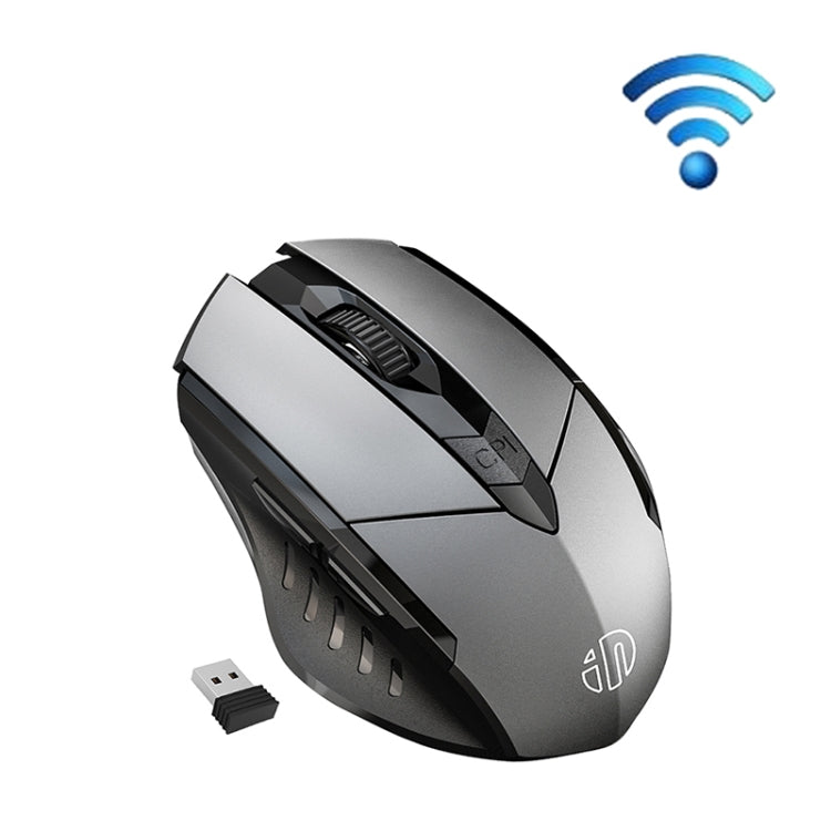 Inphic PM6 6 Keys 1000/1200/1600 DPI Home Gaming Wireless Mechanical Mouse, Colour: Gray Wireless Charging Silent Version - Wireless Mice by Inphic | Online Shopping South Africa | PMC TechLife | Buy Now Pay Later Mobicred