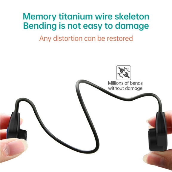K3 Bone Conduction Bluetooth 5.0 Wireless Headphones Water-resistant Headphones 16GB RAM(Blue)