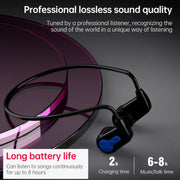 K3 Bone Conduction Bluetooth 5.0 Wireless Headphones Water-resistant Headphones 16GB RAM(Blue)