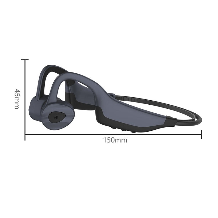 K7 Bone Conduction Bluetooth 5.0 Wireless Earphone Water-resistant Headphones 16GB RAM(Gray)