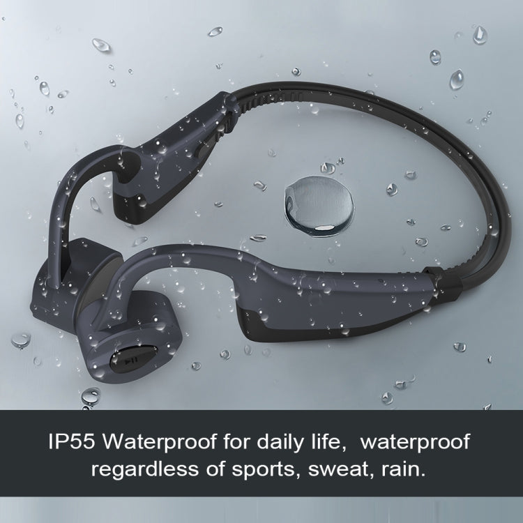 K7 Bone Conduction Bluetooth 5.0 Wireless Earphone Water-resistant Headphones 16GB RAM(Gray)