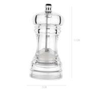 Acrylic Transparent Pepper Grinder Manual Pepper Grinder Ceramic Core Multi-Purpose Seasoning Bottle, Specification: 4 Inch
