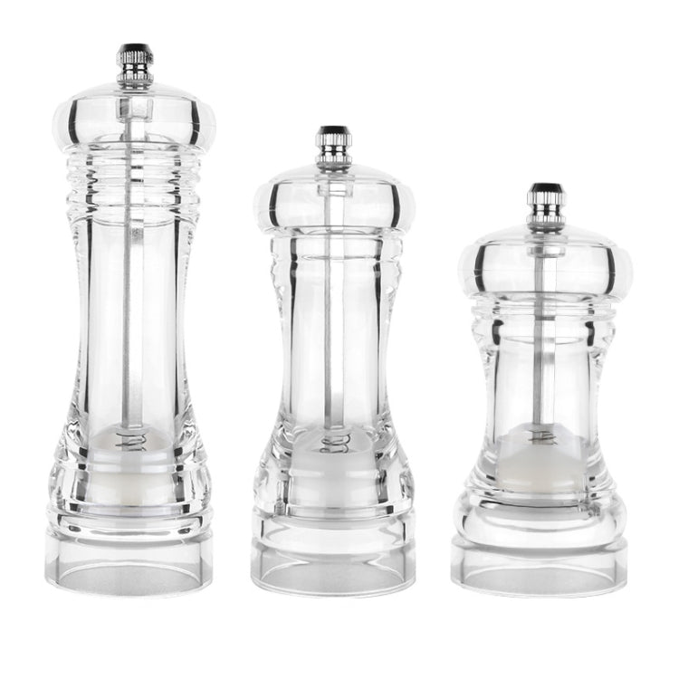 Acrylic Transparent Pepper Grinder Manual Pepper Grinder Ceramic Core Multi-Purpose Seasoning Bottle, Specification: 4 Inch - Stirrer & Squeezer by PMC TechLife | Online Shopping South Africa | PMC TechLife