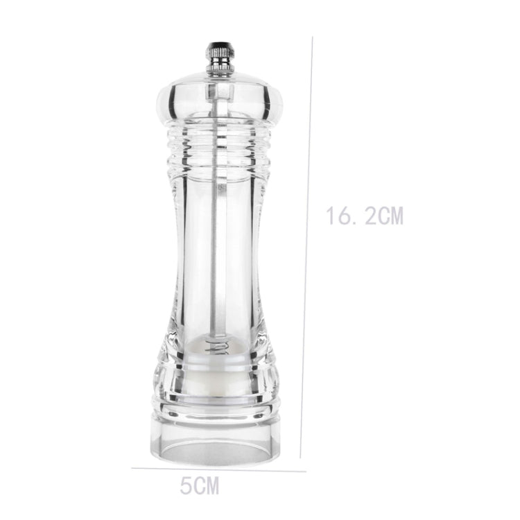 Acrylic Transparent Pepper Grinder Manual Pepper Grinder Ceramic Core Multi-Purpose Seasoning Bottle, Specification: 6 Inch - Stirrer & Squeezer by PMC TechLife | Online Shopping South Africa | PMC TechLife