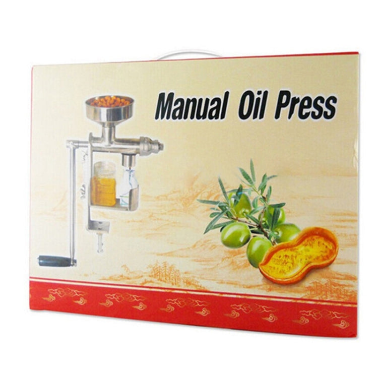 Manual Peanut Nuts Seeds Oil Press Expeller Oil Extractor Machine(Silver) - Stirrer & Squeezer by PMC TechLife | Online Shopping South Africa | PMC TechLife