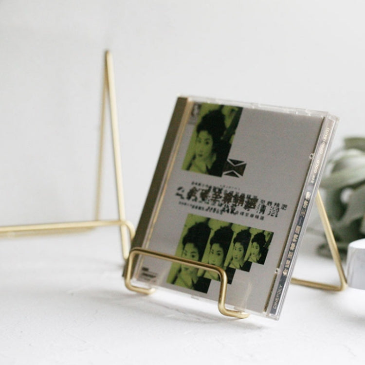 4 PCS Desktop Iron Art Plating Bracket for iPad / CD Display / Cookbook / Plate(Golden) - Desktop Holder by PMC TechLife | Online Shopping South Africa | PMC TechLife