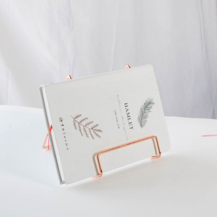 4 PCS Desktop Iron Art Plating Bracket for iPad / CD Display / Cookbook / Plate(Golden) - Desktop Holder by PMC TechLife | Online Shopping South Africa | PMC TechLife