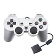 Wired Gamepad Dual Motor Vibration Silver Fuel Injection Gamepad Suitable For PS2 - Gamepads by PMC TechLife | Online Shopping South Africa | PMC TechLife