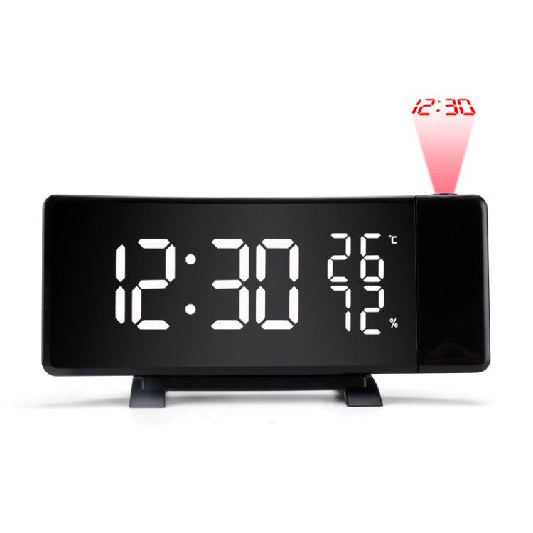 Three-color Projection Radio Alarm Clock USB Digital Alarm Clock Thermometer & Hygrometer - free shipping - PMC Jewellery - Order now!