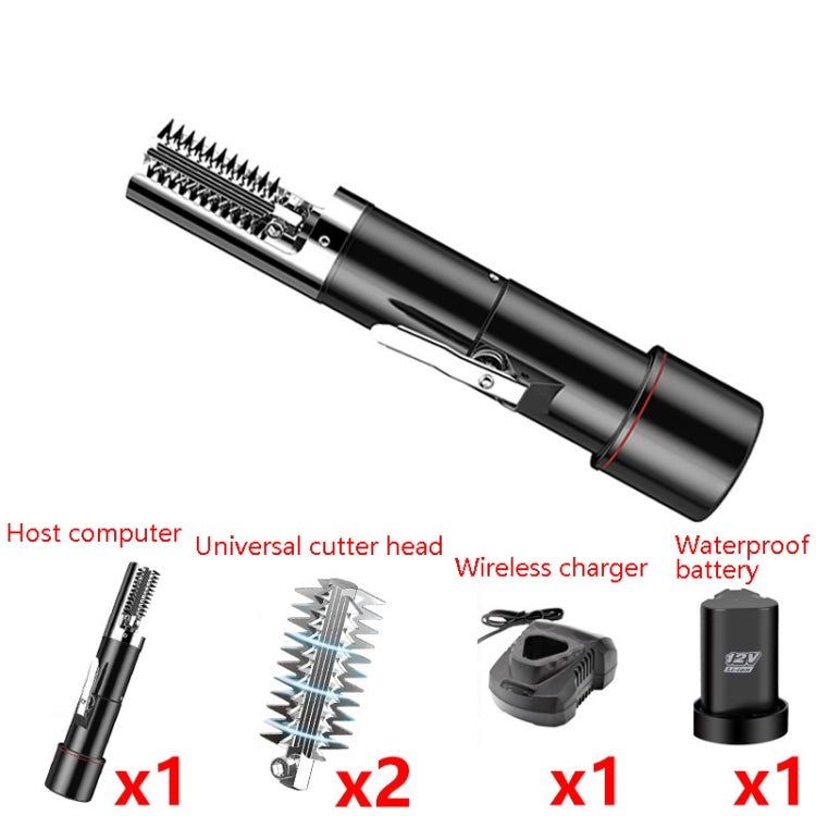 Electric Fish Scale Scraper Household Automatic Wireless Scraping Tool CN Plug Black Single Battery+Cutter Head - free shipping - PMC TechLife - Order now!