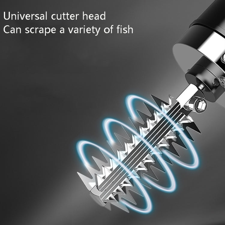 Electric Fish Scale Scraper Household Automatic Wireless Scraping Tool CN Plug Black Dual Battery - Cutter & Peeler by PMC TechLife | Online Shopping South Africa | PMC TechLife | Buy Now Pay Later Mobicred